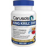 Caruso's Natural Health King Krill 2000mg + Vitamin D3 30 Capsules